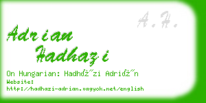 adrian hadhazi business card